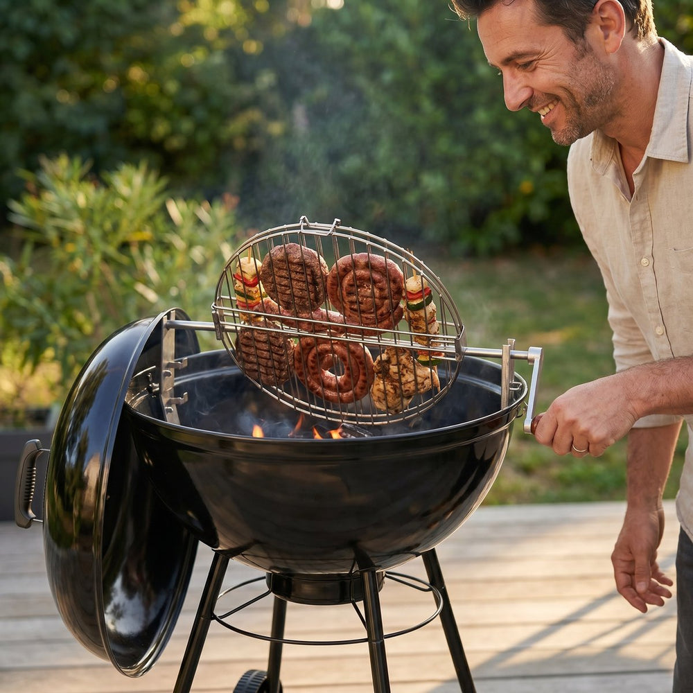 Barbecue Venti9 – Grille rotative double-couche